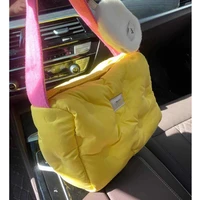 shoulder bags for women cheese square omelet female contrast handle bag yellow winter new autumn soft cute portable handbags