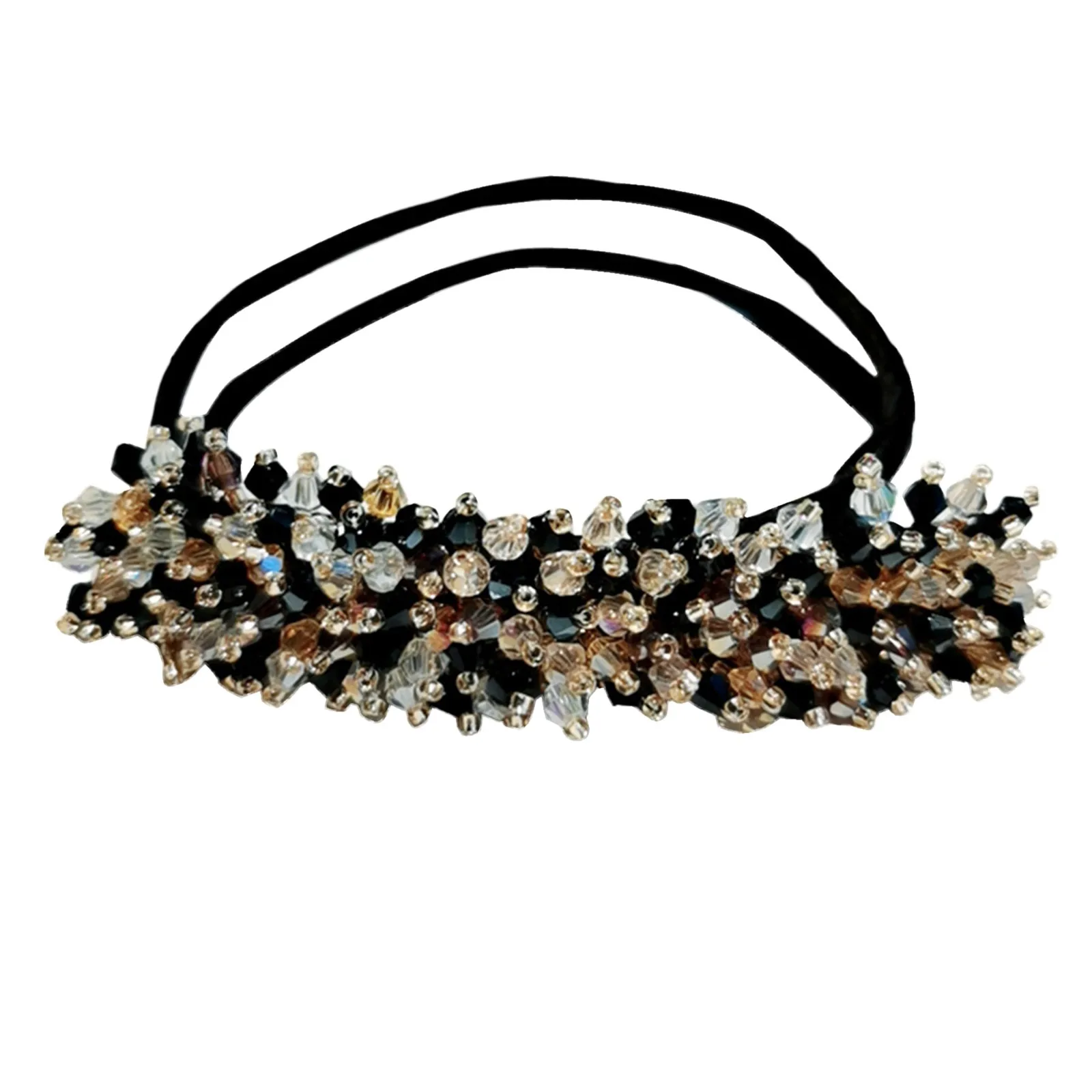 

Half-meatball Hair Crystal Rhinestone Lazy Simple Bun Maker Holds Hair Up Stylishly For Woman Korean Hair Accessories Headdress