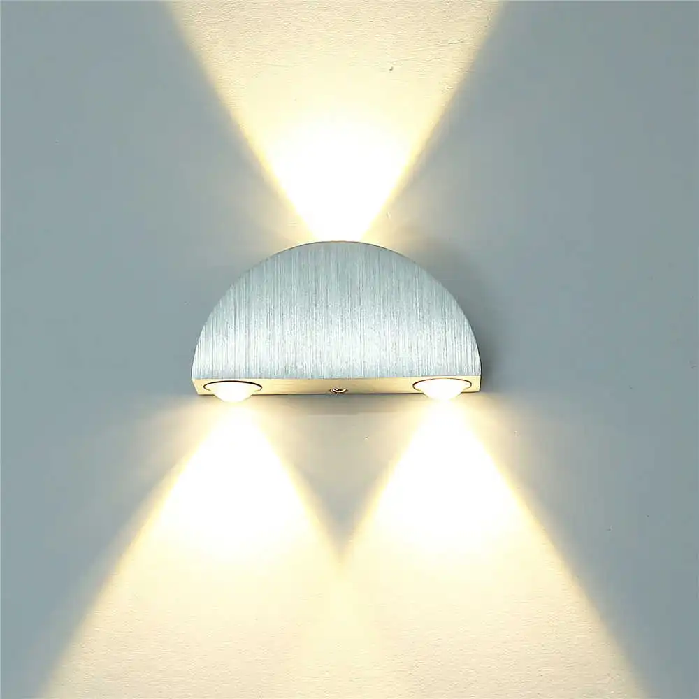 

LED Wall Light Semicircle Simple Wall Sconce for Home Indoor Living Room Background Wall Decor Surface Mounted Wall Lamp