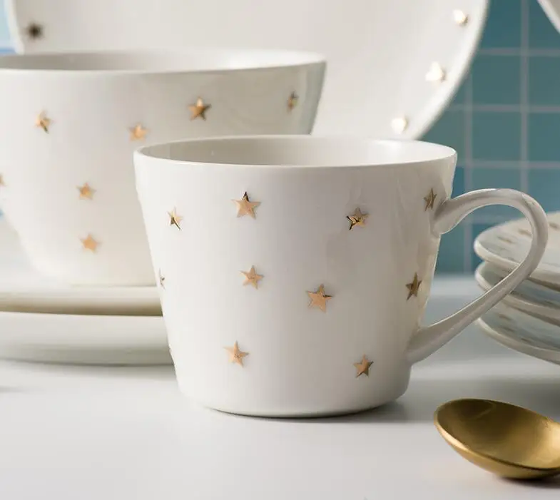 Золотая Звезда керамическая кружка для завтрака овсяная чашка креативная