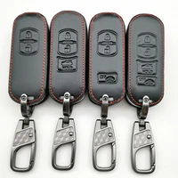 remote smart car key cover for mazda 2 3 5 6 8 cx3 cx4 cx5 cx7 cx9 m2 m3 m5 leather keychain with key holder m6 gt accessories