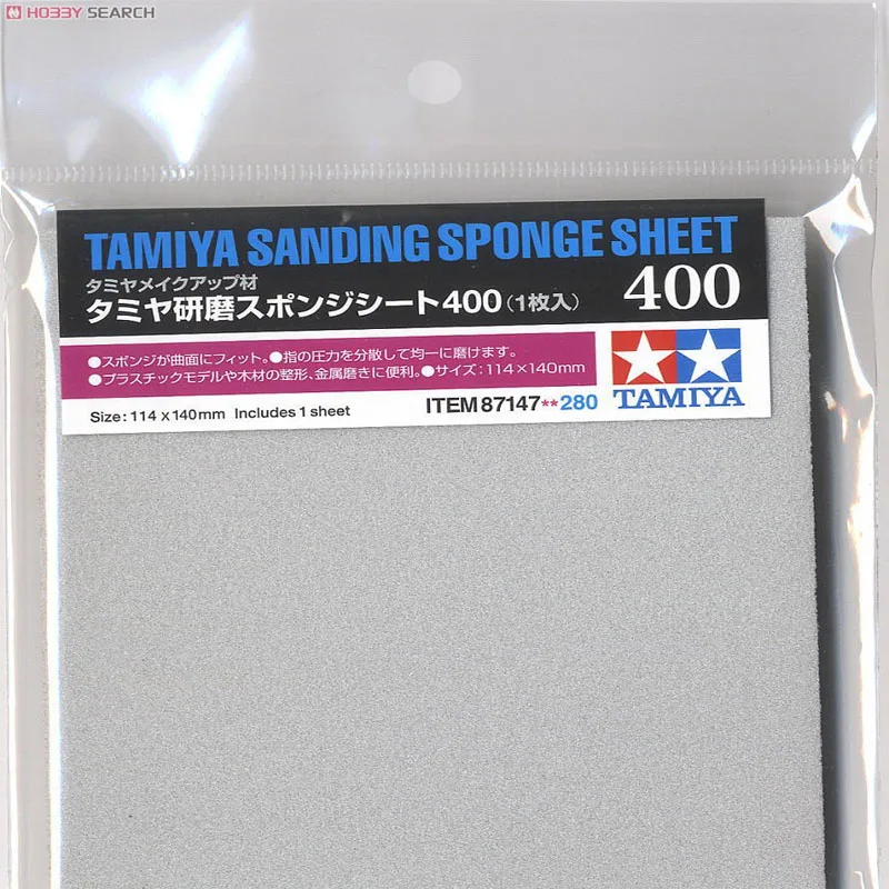 

Tamiya 87147 Sanding Sponge Sheet - 400 TAM87147 Craft Tools