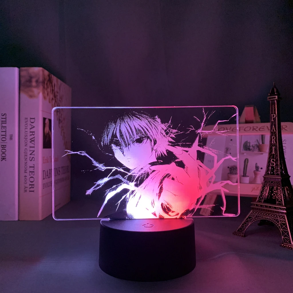 Цветная аниме двухцветная лампа Hunter X для детской спальни Декор подарок на день