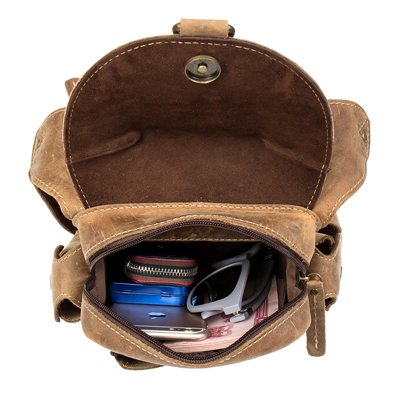 Поясная Сумка из натуральной кожи для езды на мотоцикле Мужская поясная сумка в