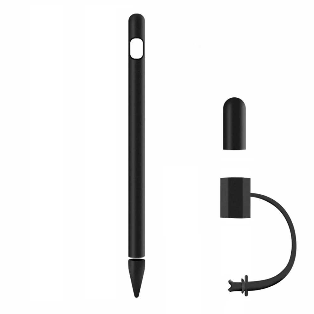 Черный Rovtop мягкий силиконовый Совместимый Чехол Для Apple Pencil совместимый для IPad планшет стилус защитный чехол - Цвета: Черный