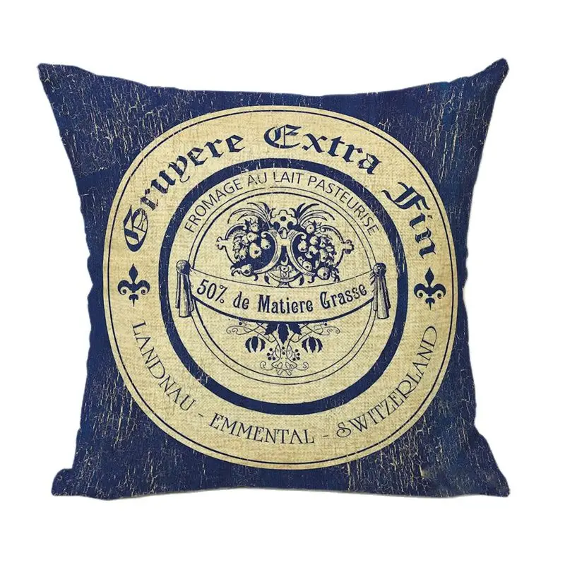 Наволочка винтажный потертый шик деревянный отброс Camemert растительная еда