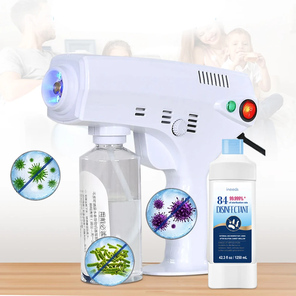 Nano Hair Steamer Nano Steam Gun Hair Coloring Hair Care Facial Skin Spa Humidifier 280ml Tank Blue Nano Mixed Vapor