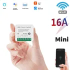 Умный мини-выключатель Tuya, 16 А, двухсторонний релейный модуль для домашней автоматизации, работает с Alexa Google Home