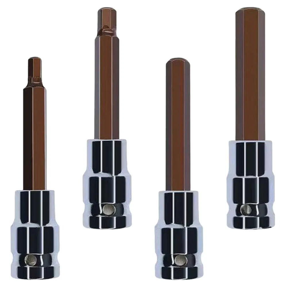 

4pcs Useful Wrench Socket Hexagonal Socket Wrench Tool for Maintenance (Brown)
