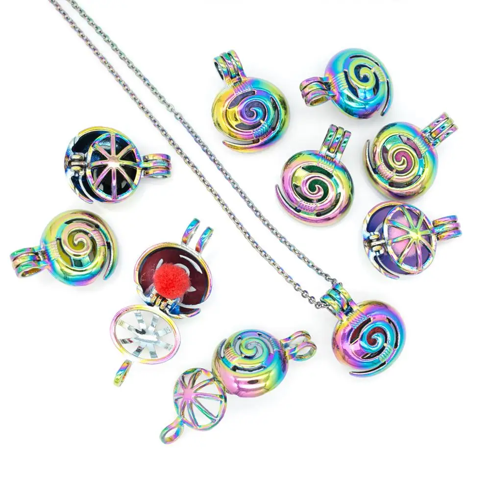 10 шт. Радужная раковина раковины устричная жемчужная подвеска в форме клеток