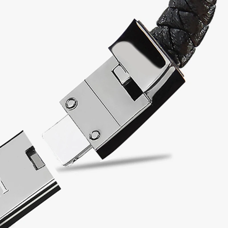 Портативный кожаный мини микро-usb браслет зарядное устройство кабель для зарядки и синхронизации данных для iPhone6 6s Android type-C телефонный кабель