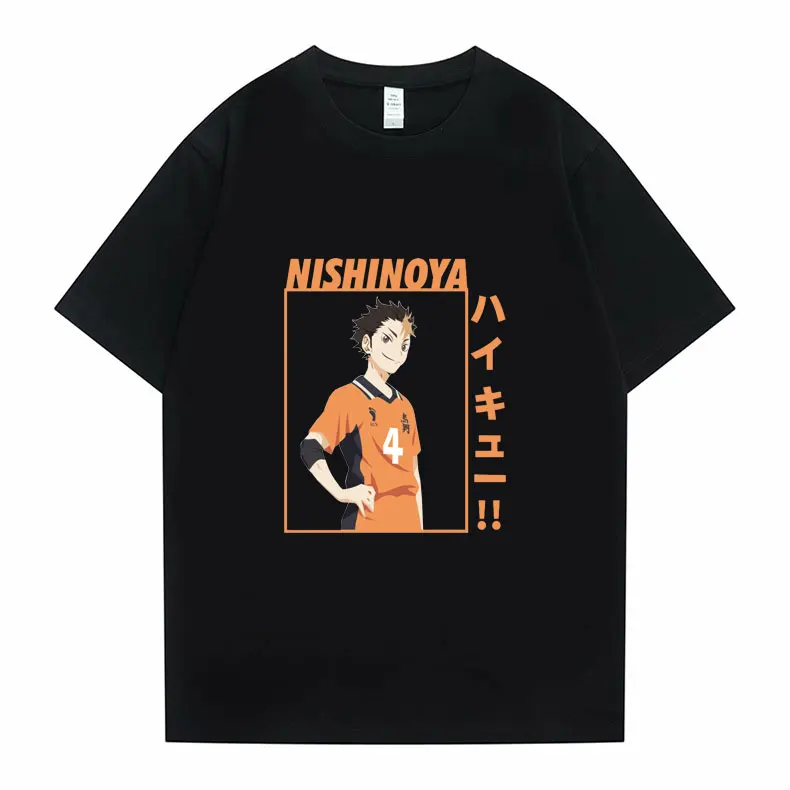 

Anime Haikyuu Yu Nishinoya Patron Saint No 4 Graphics Print T-shirt Men Women Fashion Academy Style Tee Shirt Man Cool Tshirt