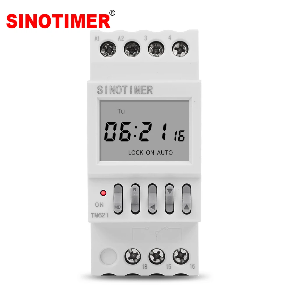SINOTIMER Din Rail 7 Days Weekly Schedule Programmable Digital Timer Switch 220V AC 16A Time Relay with Countdown Clock Control