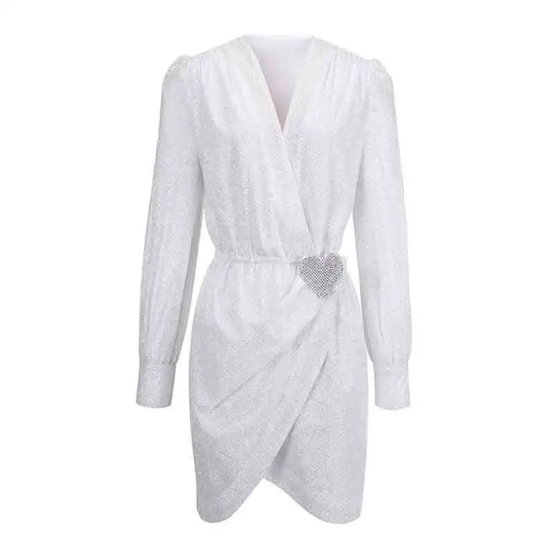 

2021 silver bright pink diamond brooch pinch pleated cultivate morality dress love fairy female French elegant dress