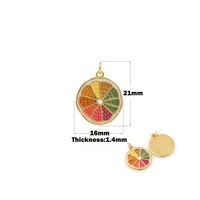 fruit necklace jewelry lemon slice pendant enamel enamel jewelry making decorative accessories