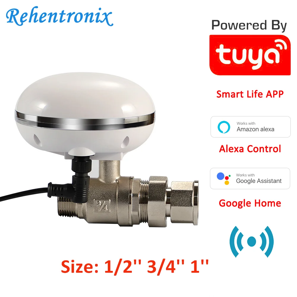 

1 inch Pipe Size Home Garden Watering Tuya Smart Life Water Valve Alexa Google Voice Remote Control 1/2 inch 3/4 inch WiFi Valve