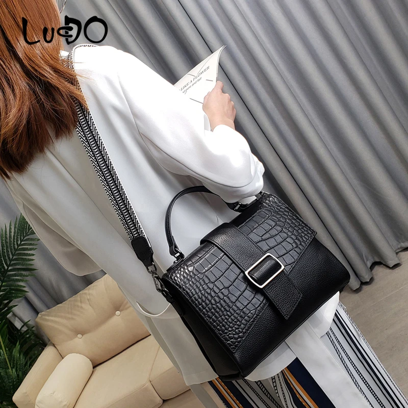 

alligator Leather Luxury Handbags Fashion Crocodile pattern Top-handle Bags Quality Ladies Shoulder Messenger Crossbody Bag