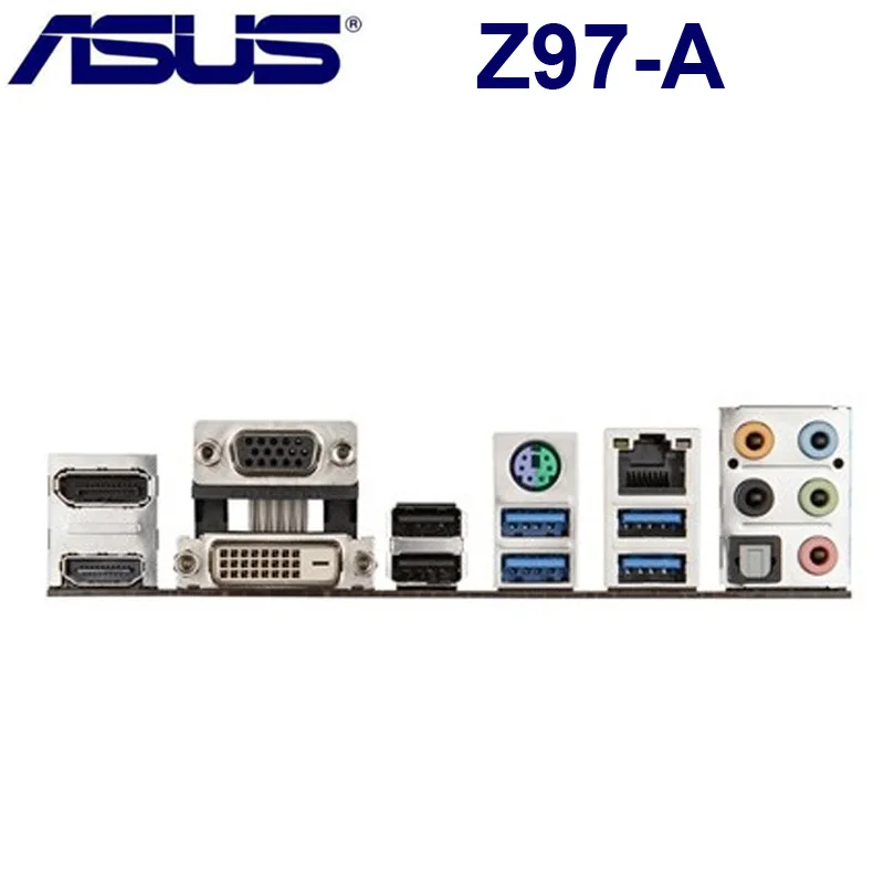 Billig Asus Z97-A LGA1150 DDR3 Core I7 I5 I3 Intel Z97 PCI-E 3,0 USB 3,0 Z97-A Motherboard Für Desktop 1150 Asus Z97-A Mainboard 32GB