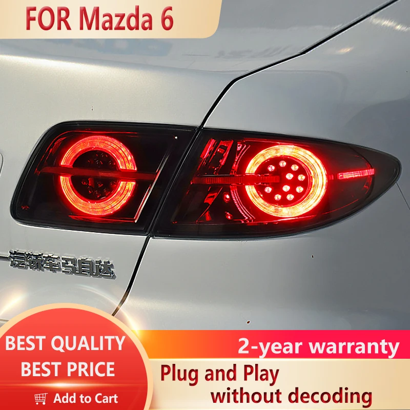 

Задний фонарь для Mazda 6 2003-2015 Mazda6, светодиодный задний фонарь DRL, динамический сигнал, задний фонарь s, автомобильные аксессуары, задний фонарь