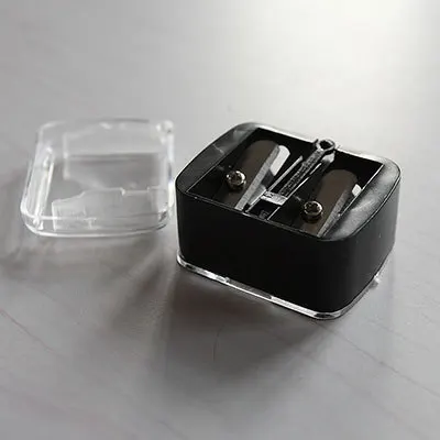 

Wholesale 1pc Women Ladies Double Holes Sharpener Pencil Sharpeners Cosmetic Brushes Eyeliner Makeup Sharpeners Stationery