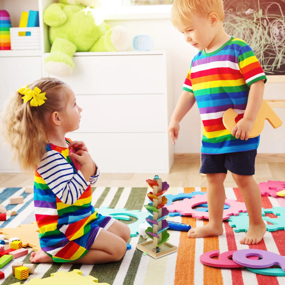 

1 Set Educational Drop Tower Sliding Tower Tree Shaped Run Toys