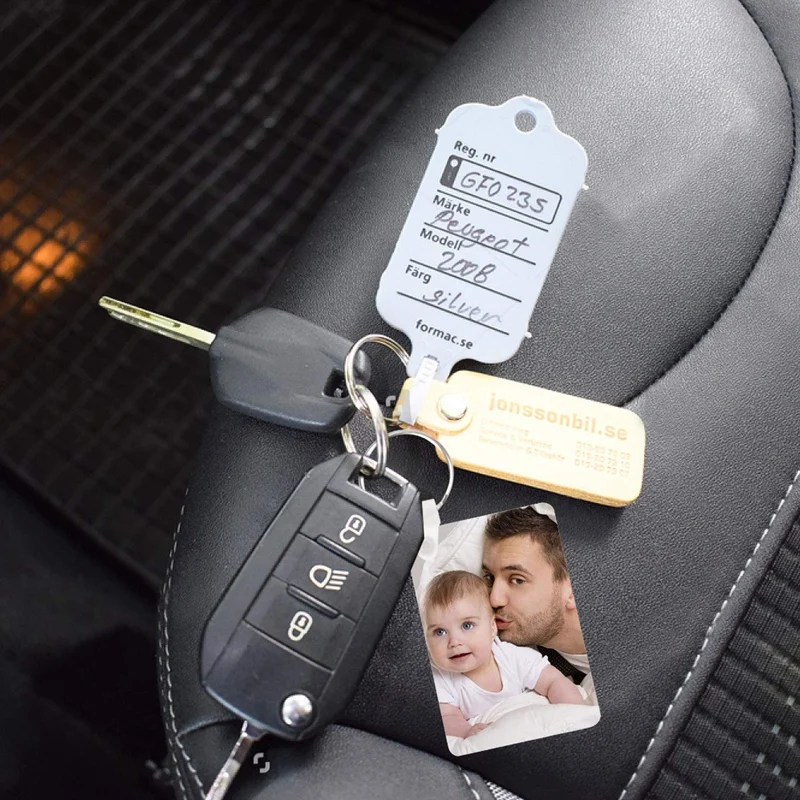 

Sublimation Keychain Blanks, 30Pcs DIY MDF Blank Keychain with Key Rings, Double-Side Printed Heat Transfer Keychain