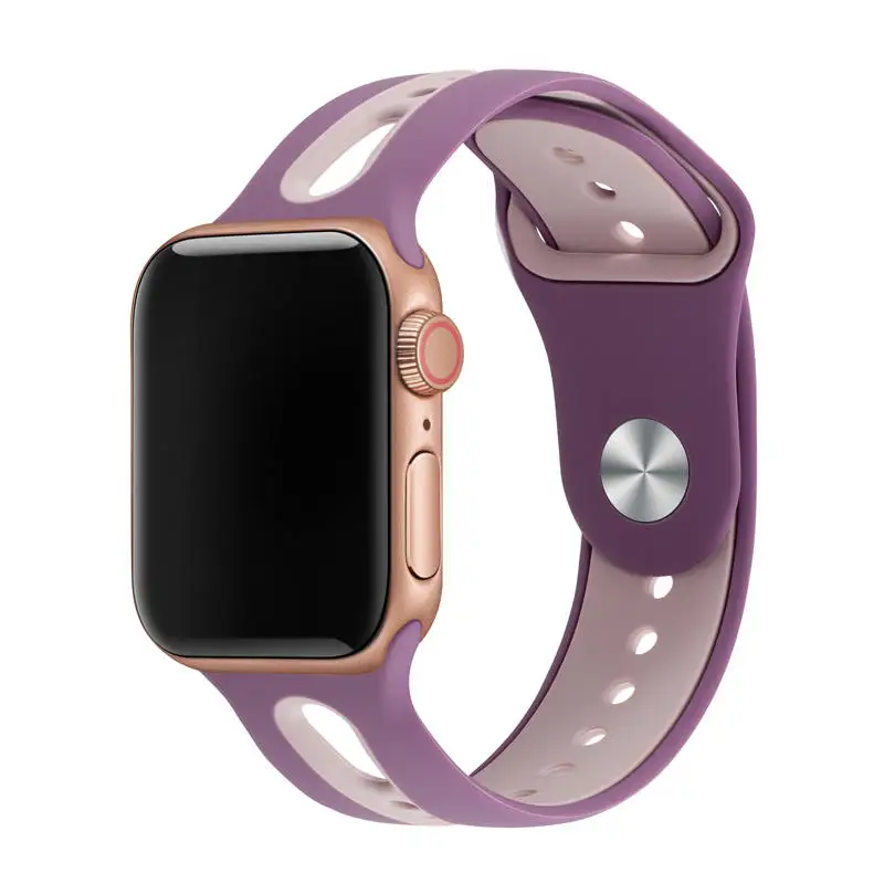 Ремешок для наручных часов для Apple Watch, ремешок 42 мм, 38 мм, Версия 44 мм 40 мм ремешок силиконовых наручных часов Iwatch, ленты для наручных часов Apple Watch, Series4/3/2/1 81003
