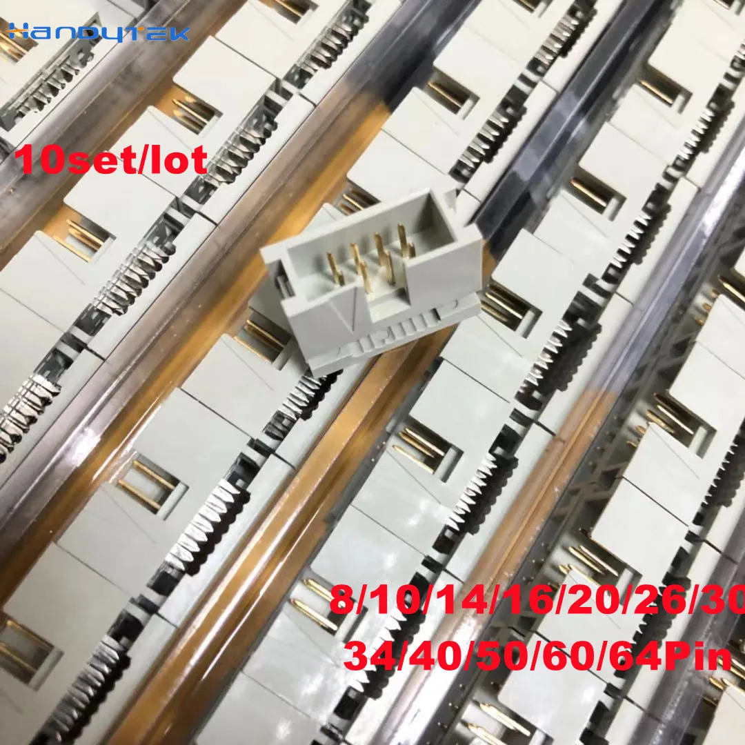 10 комплектов диаметры 2 54 мм разъем ISP JTAG Ox Horn Plug серый цвет 8/10/14/16/20/26/30/34/40/50/60/64Pin DC3
