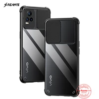 rzants for vivo v21e 4g case lens protection camera strong protective slim airbag transparent thin clear cover
