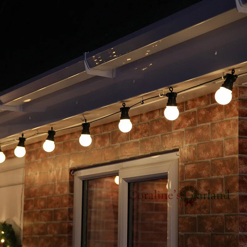

23M 25LED Globe Bulb String Lights IP65 Waterproof Connectable for Outdoor Valentine Christmas Holiday Garland Cafe Decoration
