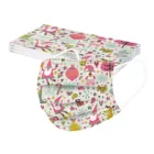 10 шт. взрослых уход за кожей лица-маска Рождество крышку рот дышащий одноразовые маски с рождественским принтом серьги рот Шапки маска Тканевая туши для ресниц маска