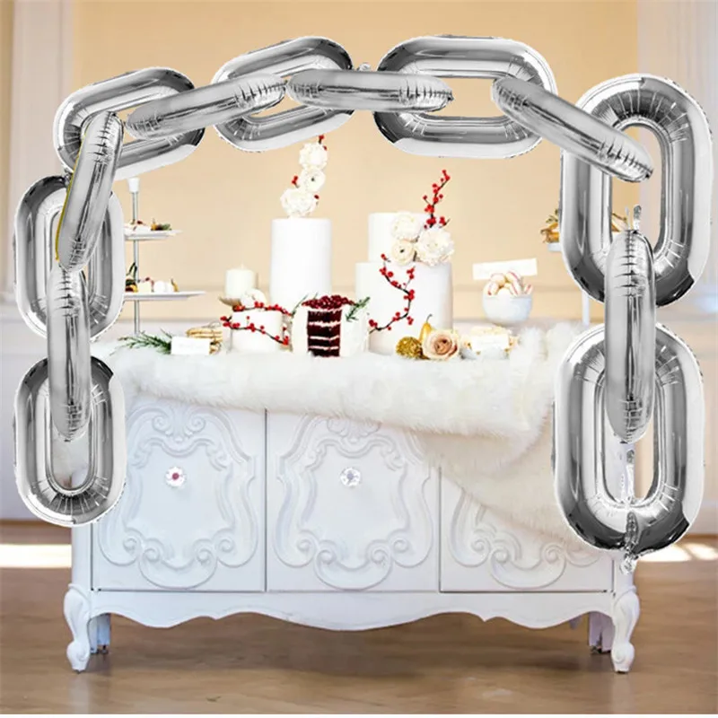 16 дюймовая цепочка золото серебро алюминий фольга шар бар коммерческий магазин