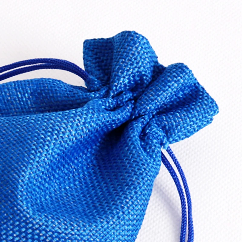 Black Jute Drawstring Bag Jewelry Packaging & Display Christmas Gift Boxes Packing Pouches 7x9cm 60pcs Candy Sachets | Украшения и