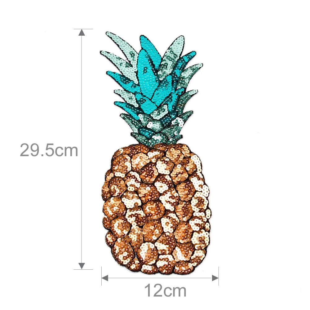 1 шт. Блестящие Блестки ананас на патч Вышивка швейная ткань Стикер одежда DIY