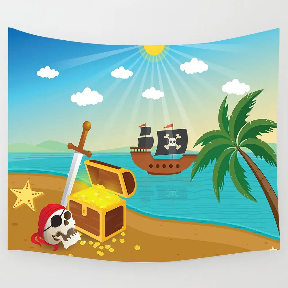 Simsant Underwater World Tapestry Fantasy Sea Ocean Art Wall Hanging Tapestries for Living Room Home Dorm Decor Banner | Дом и сад