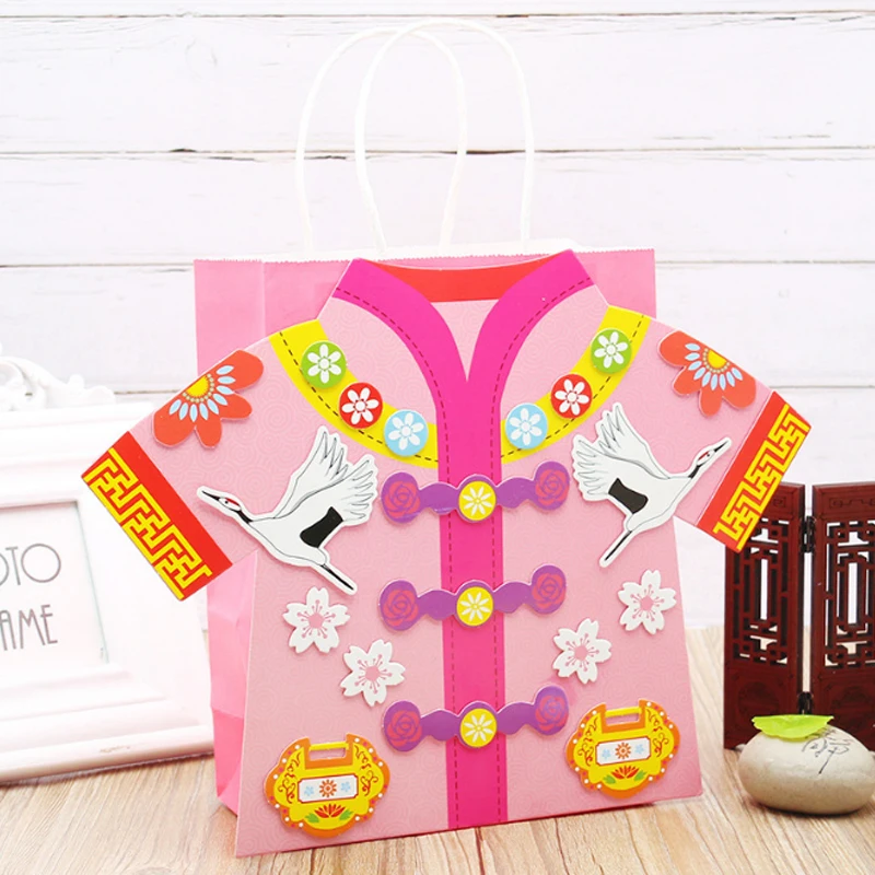 Смешные ручные сумки "Танцевальный костюм Танг" набор для создания сумки DIY игрушки подарки для детей искусство и ремесло образовательные для детей.