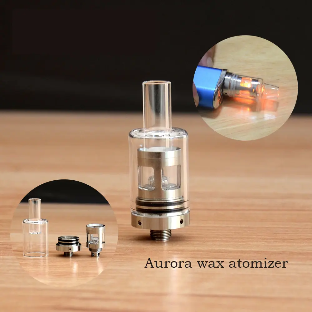 ECT OME Glass Aurora wax atomizer Tank Wax 510 Thread Starter Kit Quartz Boiler Core Rapid Heating Coils | Электроника