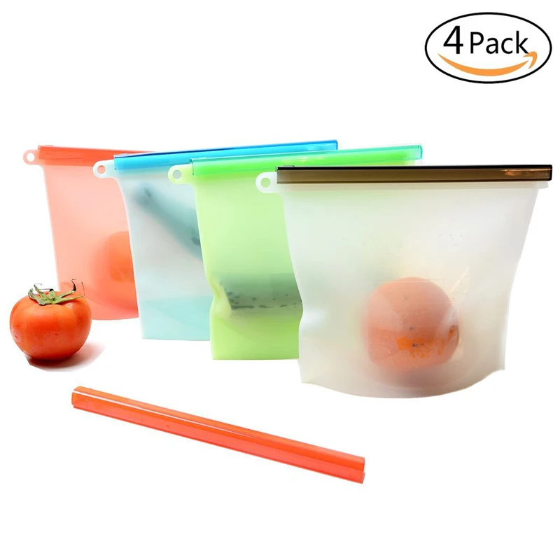 Многоразовый силиконовый Пакет для хранения продуктов 500 мл | Дом и сад