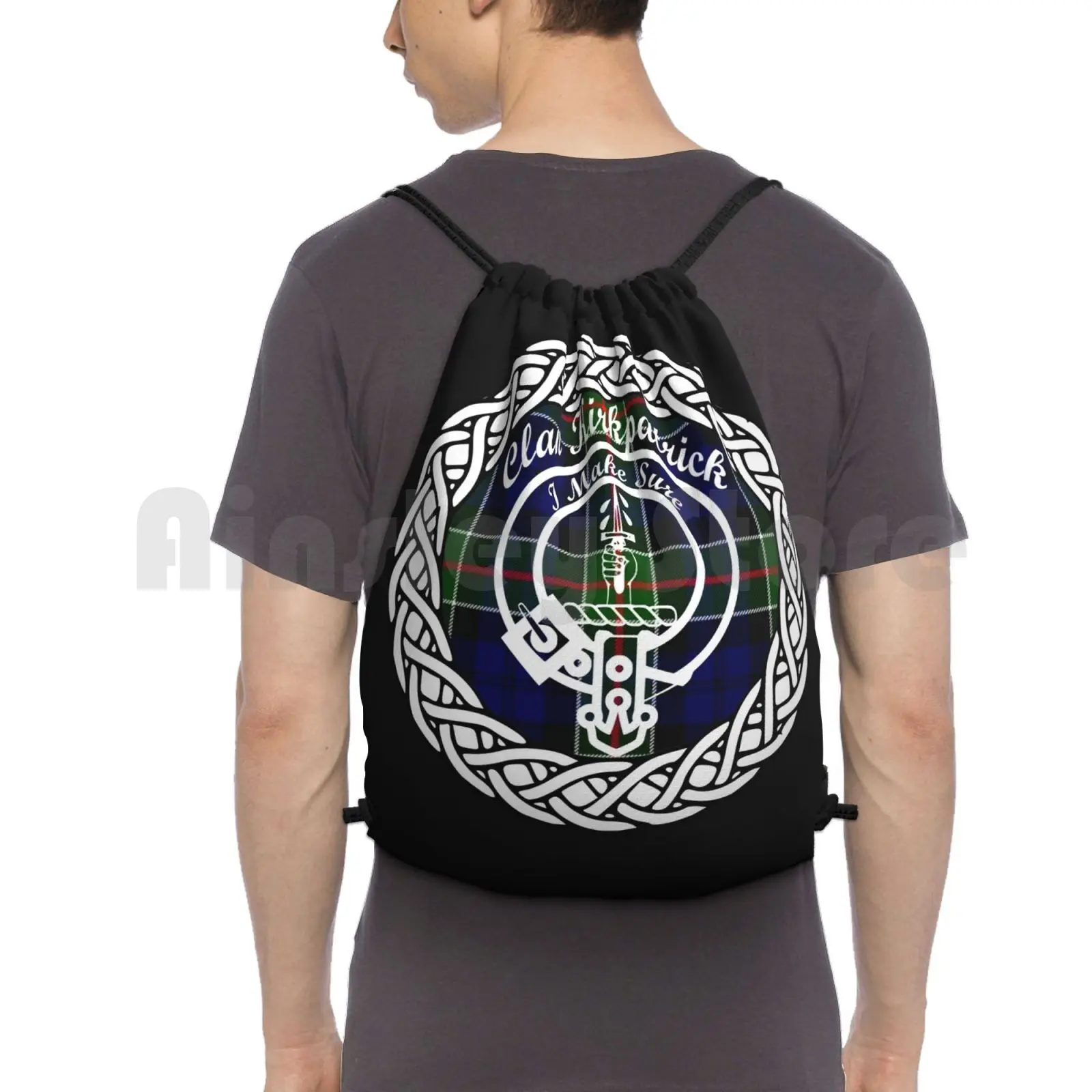 

Clan Surname Last Name Tartan Crest Badge Backpack Drawstring Bag Riding Climbing Gym Bag Heraldry Coat Of Arms Tartan Kilts