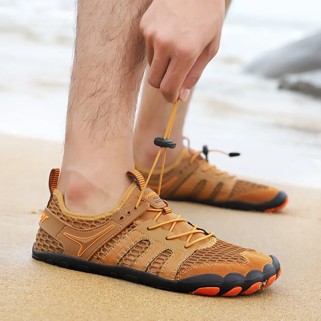 Летняя водонепроницаемая обувь для мужчин уличные кроссовки мужская на плоской