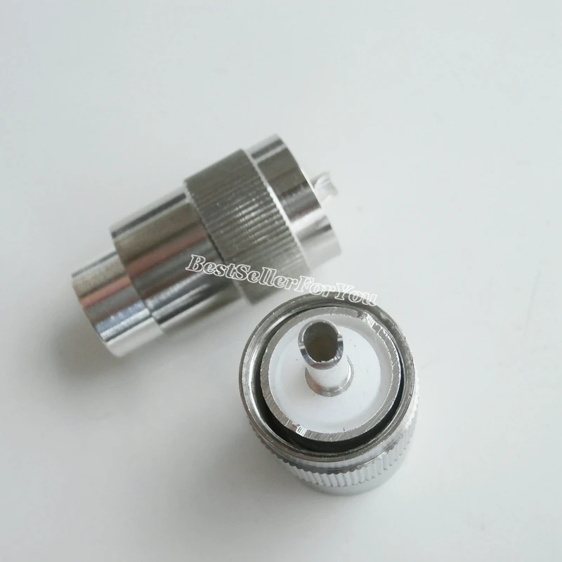 

10 шт. разъем UHF Male PL259 штекер припоя кабель RG8 RG213 LMR400 7D-FB серебристый