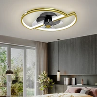 interior led ceiling fans with lights for bedroom living room study room gold frame modern led ceiling fans lighting fixture