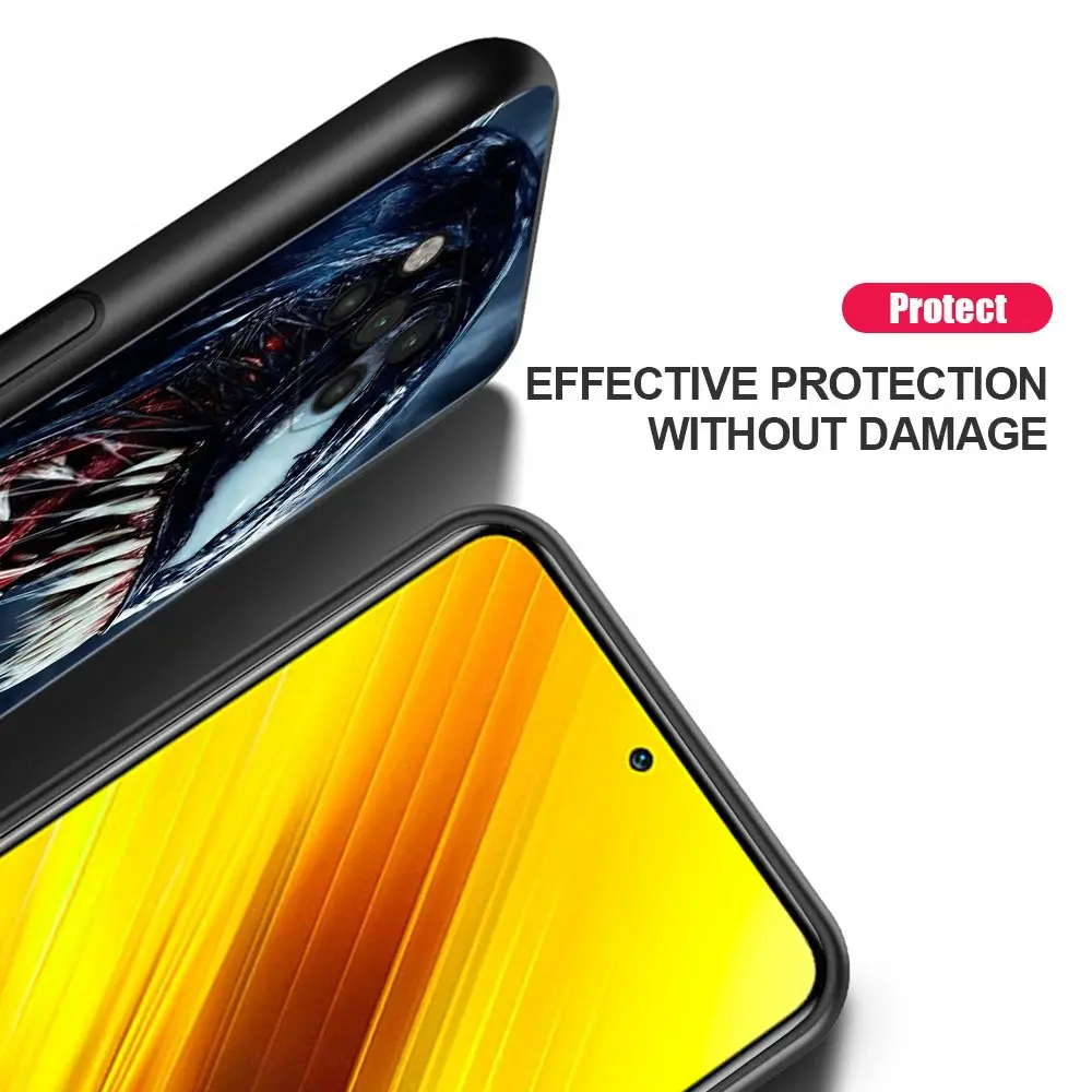 Phone Case For Xiaomi Poco X3 NFC F3 GT M3 M4 pro F1 for Mi 10T 9T Note 10 10Lite 10T 11T Pro Civi Fundas Spiderman Venom Marvel