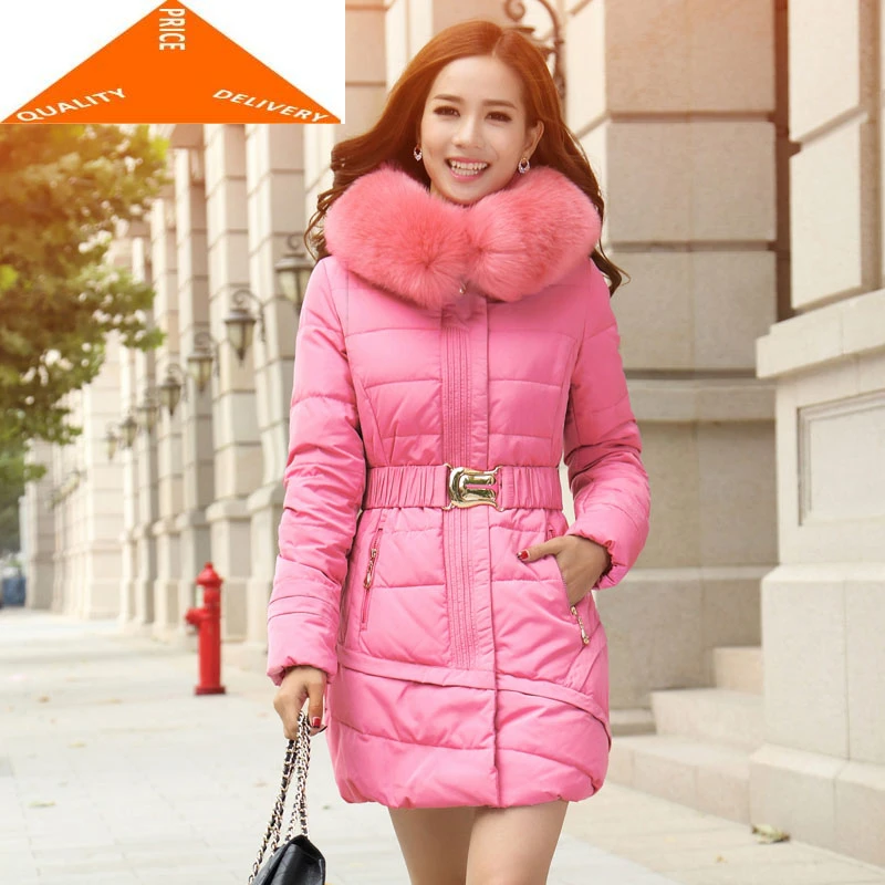 

Jacket Women Winter Big Fur Hooded Clothes Coat Female 2020 Fashion Elegant Long Cotton Top Parkas Casaco Feminino 99899