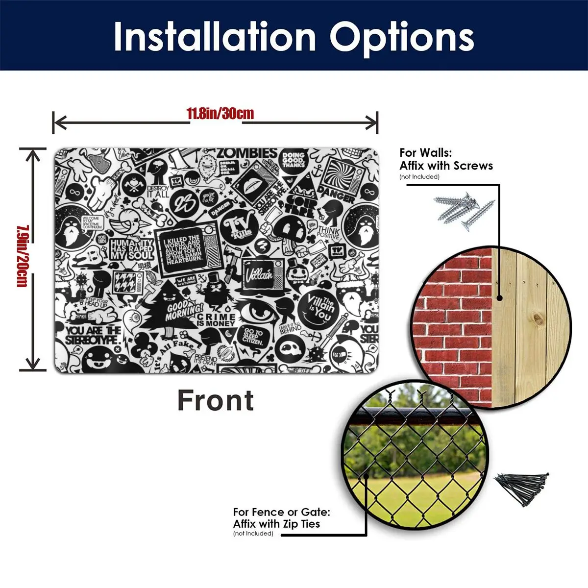 

Keep Your Head UP Sign 11.8*7.9 In One Size Metal Tin Signs For Home Decor