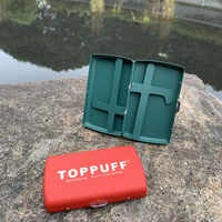 toppuffmetal cigarette tobacco case cover holds 12 regular size cigarettes holder container tobacco case box 2 clips pocket size