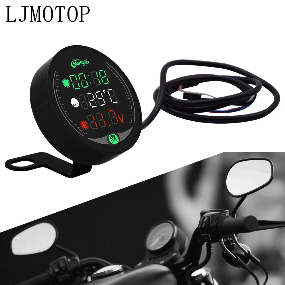 4-in-1 Motorcycle Meter Time/Water Temperature/Voltage/USB Table For KAWASAKI Z900 Z650 Z800 NINJA 250 300R 300 Z250 Z300 250R | Автомобили
