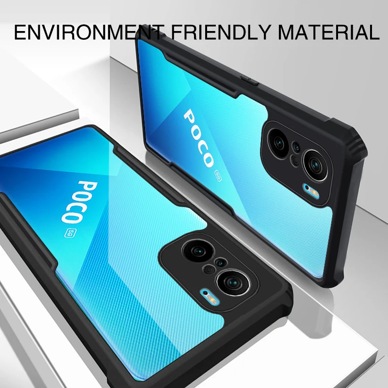 Rzants For Xiaomi POCO F3 Mi 11i Redmi K40 Redmi K40 Pro Case Hard [Beetle] Hybrid  Slim Clear Crystal Cover Thin