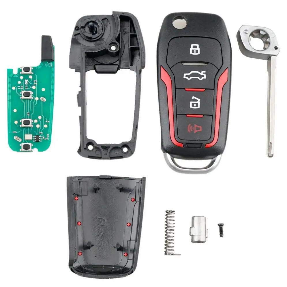315MHz 4 Buttons Upgraded Replacement Flip Car Remote Key with 4D63 80Bit Chip Fit for Ford Mustang Edge Explorer F-150/F-250 | Автомобили