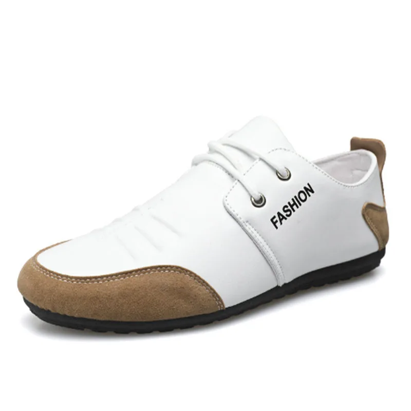 

Men's PU Leather Business Casual Shoes for Man Outdoor Breathable Sneakers Male Fashion Loafers Walking Footwear Tenis Feminino
